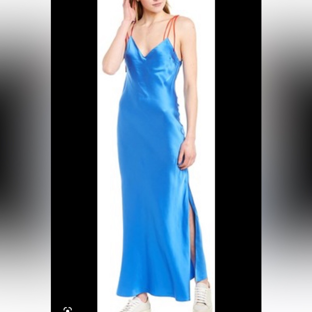 Dannijo blueberry tie strap silk dress